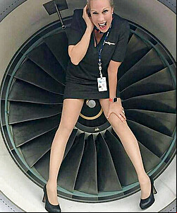 flight attendants dressed and undressed