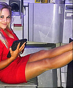 flight attendants dressed and undressed