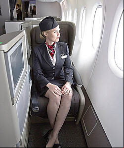 flight attendants dressed and undressed
